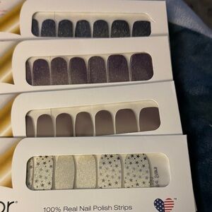 Color Street Purple, Silver, and Starry Nail Polish Strips